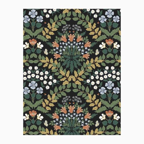 Bramble Wallpaper Sample - Black