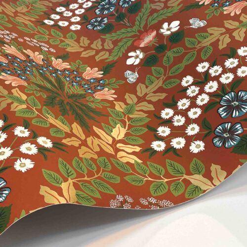 Alternative view of Bramble Wallpaper Sample - Rust