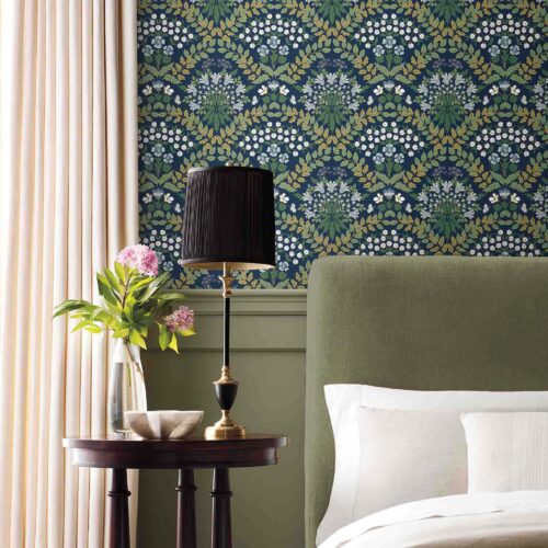 Alternative view of Bramble Wallpaper - Navy