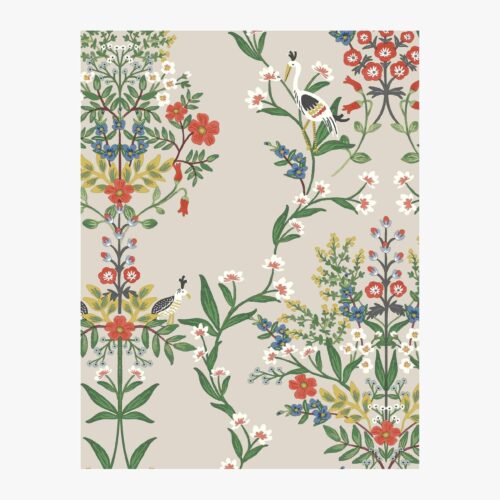 Luxembourg Wallpaper Sample - Linen Multi