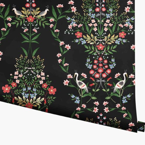 Luxembourg Wallpaper - Black Multi