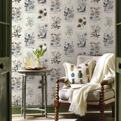 Alternative view of Botanical Prints Wallpaper - Linen