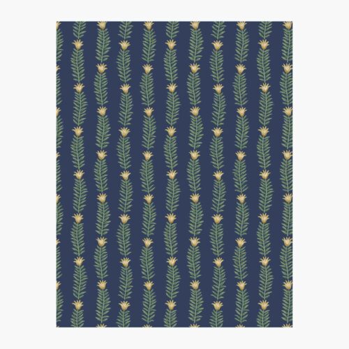 Eden Wallpaper Sample - Navy