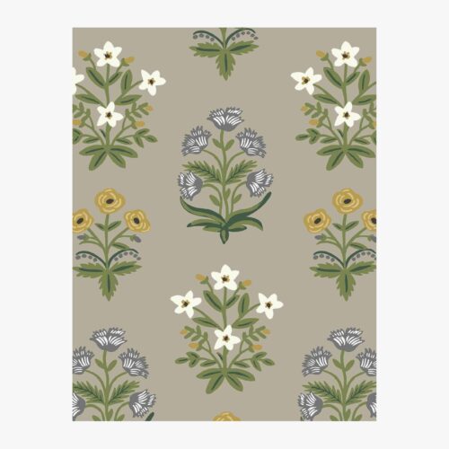 Mughal Rose Wallpaper Sample - Linen