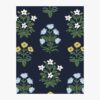 Mughal Rose Wallpaper Sample - Navy