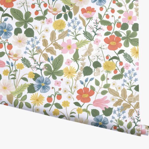 Strawberry Fields Wallpaper - White