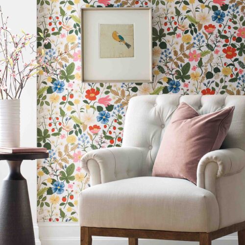 Alternative view of Strawberry Fields Wallpaper - White