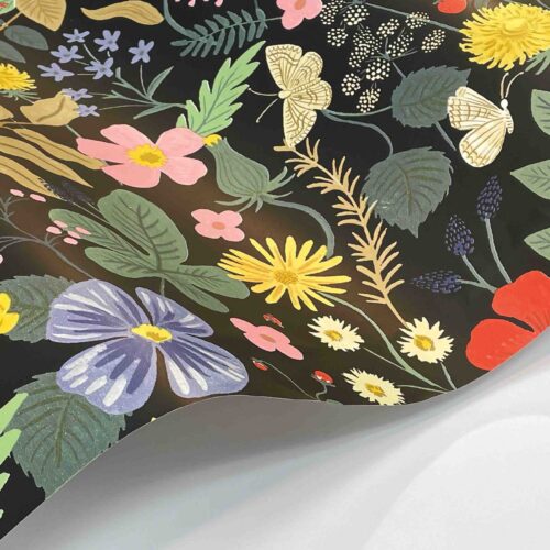 Alternative view of Strawberry Fields Wallpaper Sample - Black