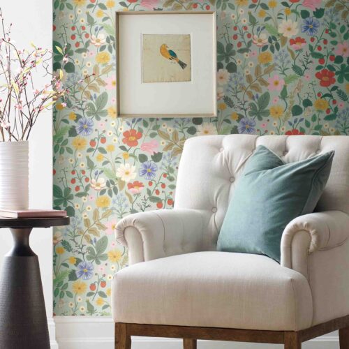 Alternative view of Strawberry Fields Wallpaper - Mint