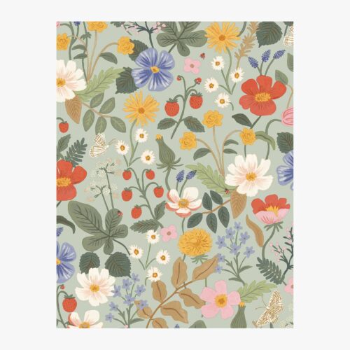 Strawberry Fields Wallpaper Sample - Mint