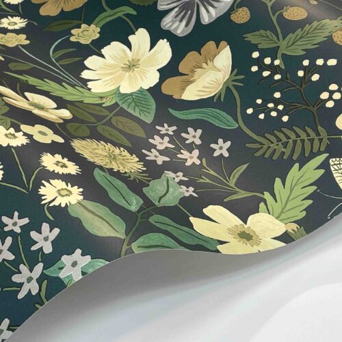 Alternative view of Strawberry Fields Wallpaper Sample - Teal
