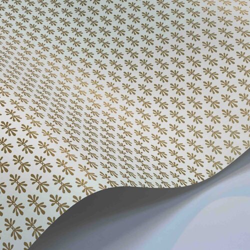 Alternative view of Petal Wallpaper Sample - White & Metallic Gold