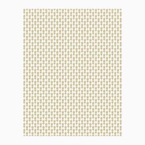 Petal Wallpaper Sample - White & Metallic Gold