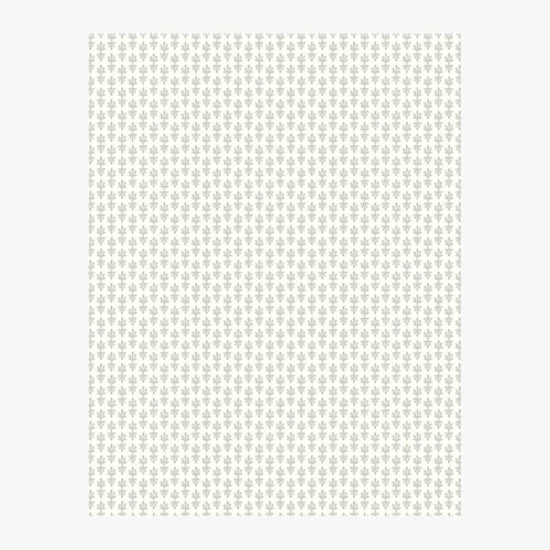 Petal Wallpaper Sample - White & Metallic Silver