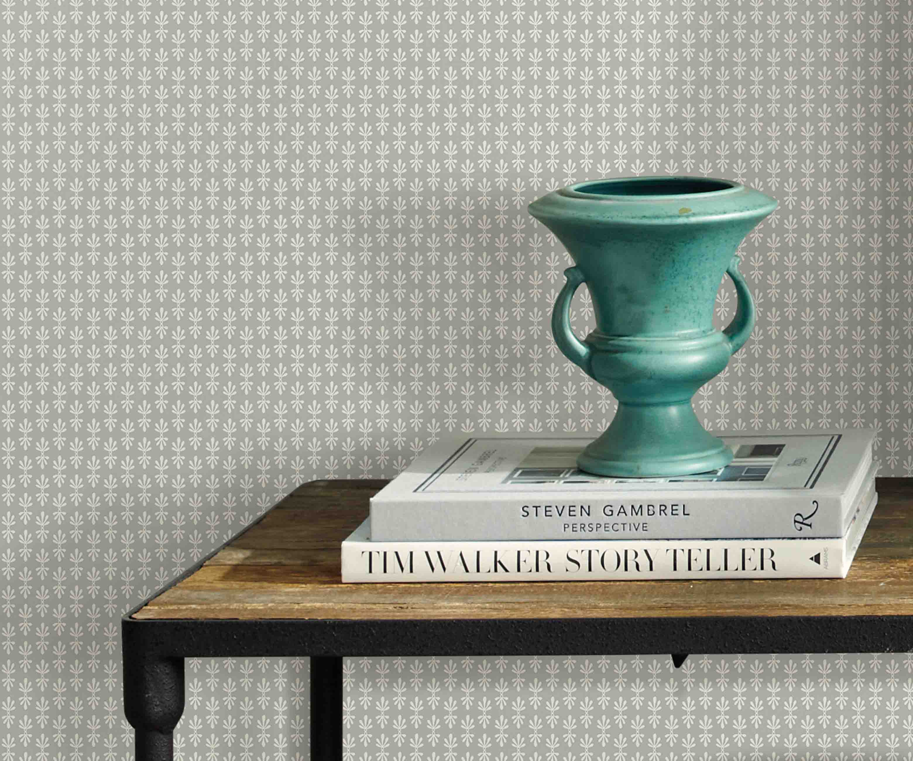 Petal Wallpaper - Grey & White - Image 4