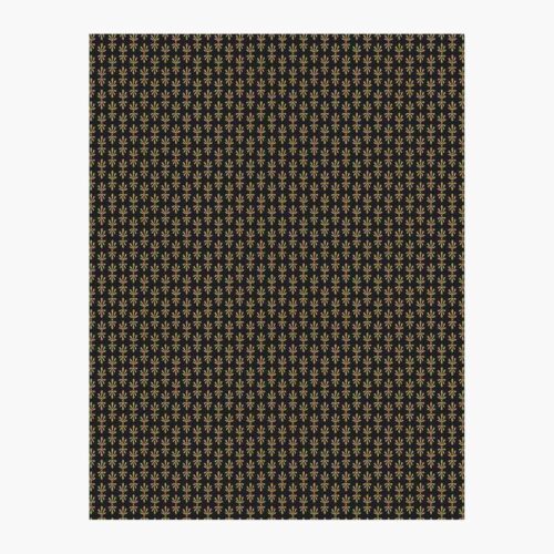 Petal Wallpaper Sample - Black & Metallic Gold