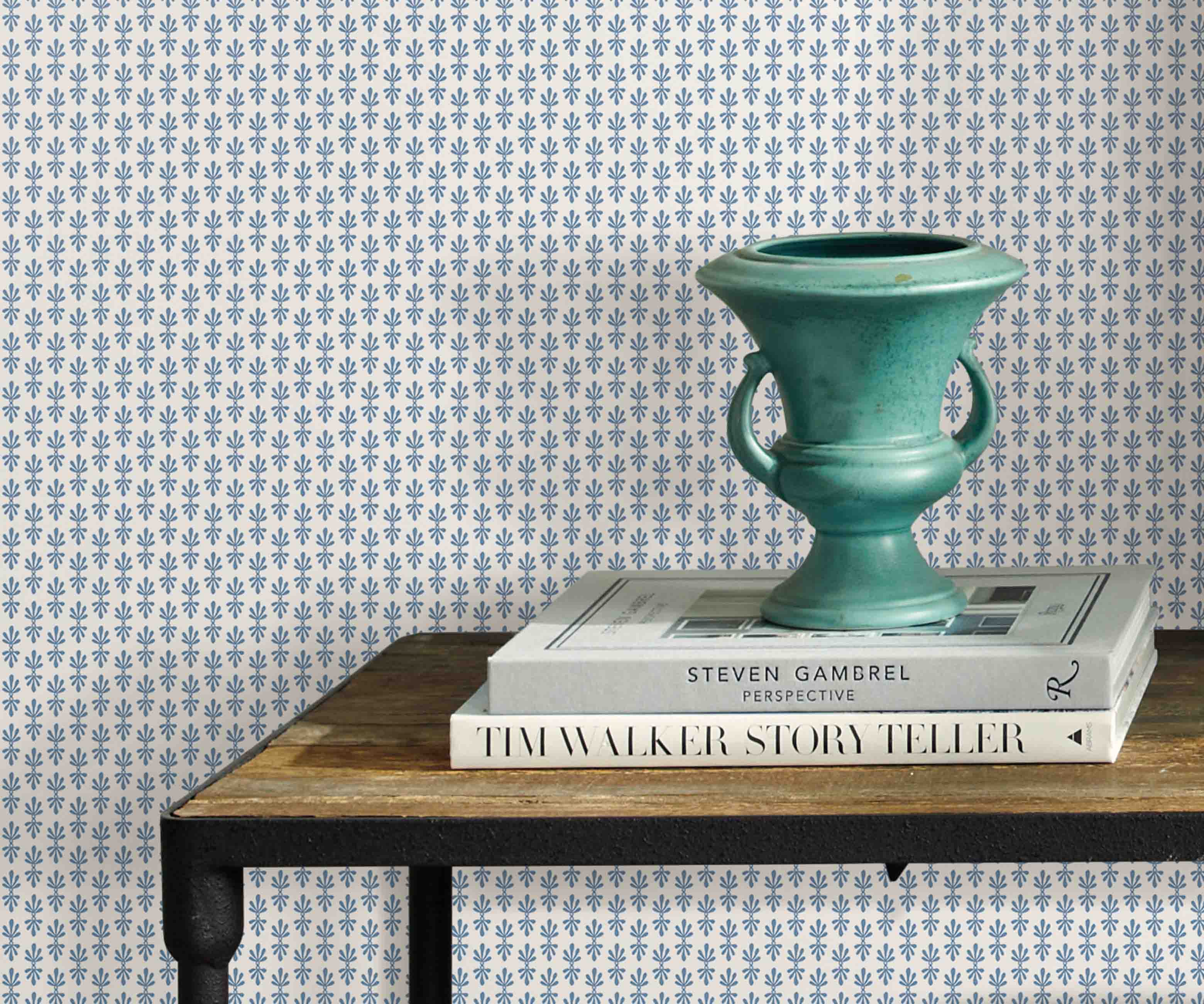 Petal Wallpaper - White & Blue - Image 4
