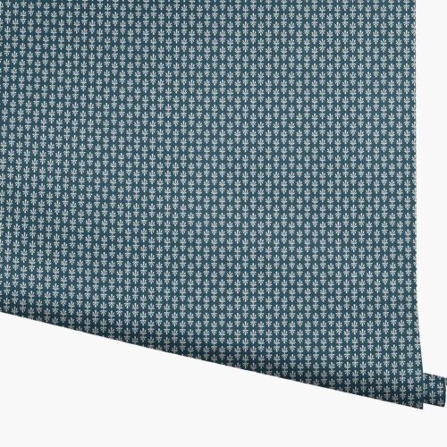 Petal Wallpaper - Teal & White