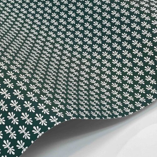 Alternative view of Petal Wallpaper Sample - Teal & White