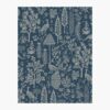 Menagerie Toile Wallpaper Sample - Navy & Metallic Silver