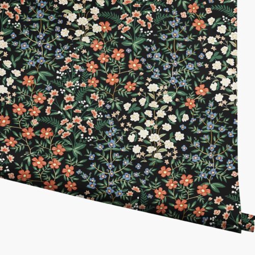 Wildwood Garden Wallpaper - Black