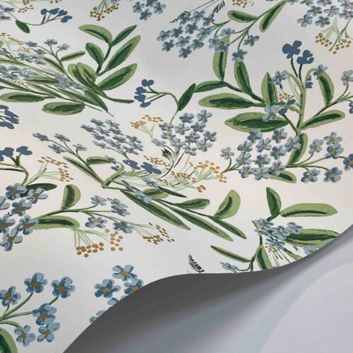 Alternative view of Cornflower Wallpaper Sample - White