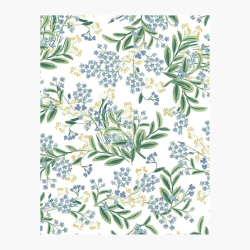 Cornflower Wallpaper Sample - White
