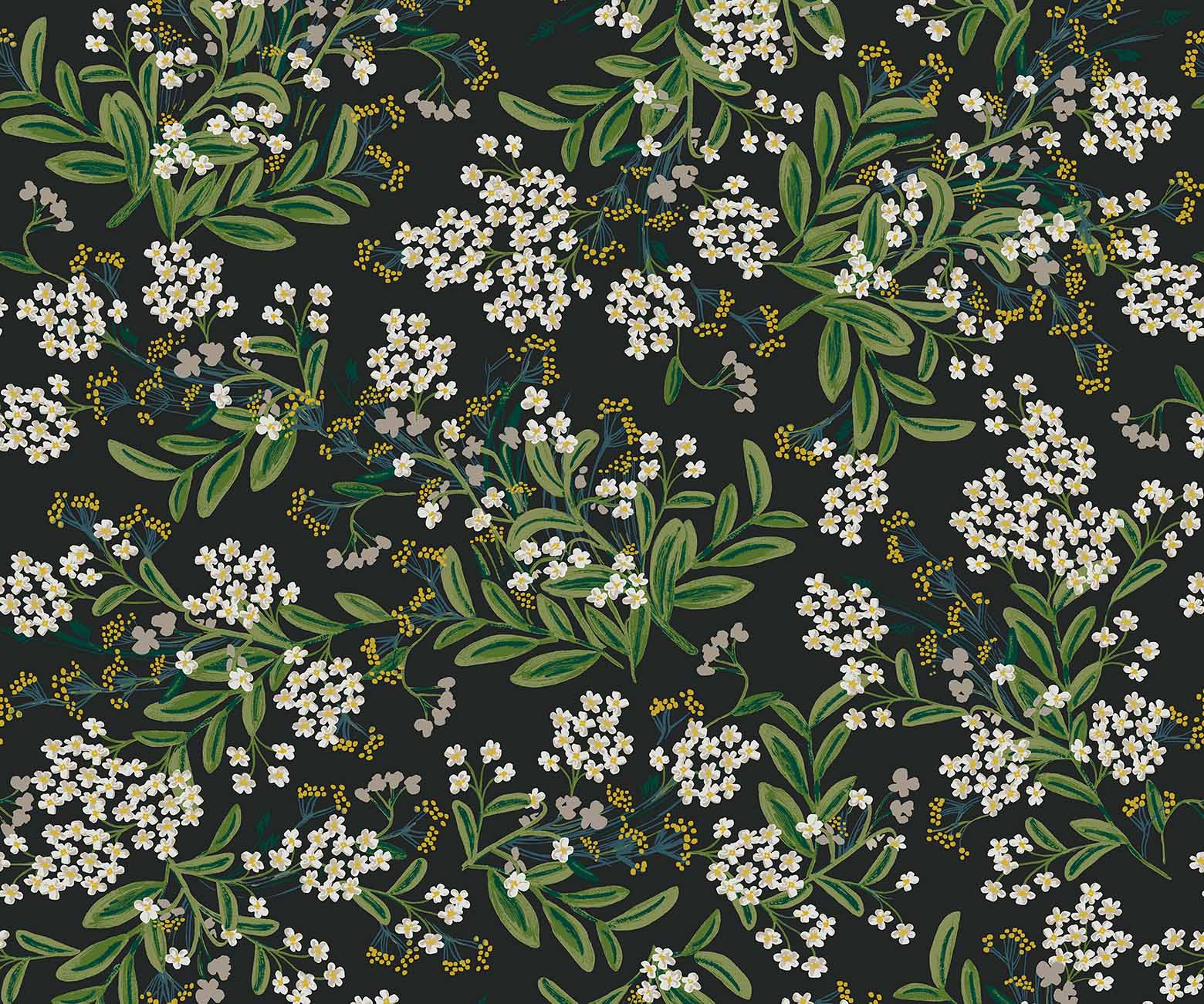 Cornflower Wallpaper - Black - Image 2