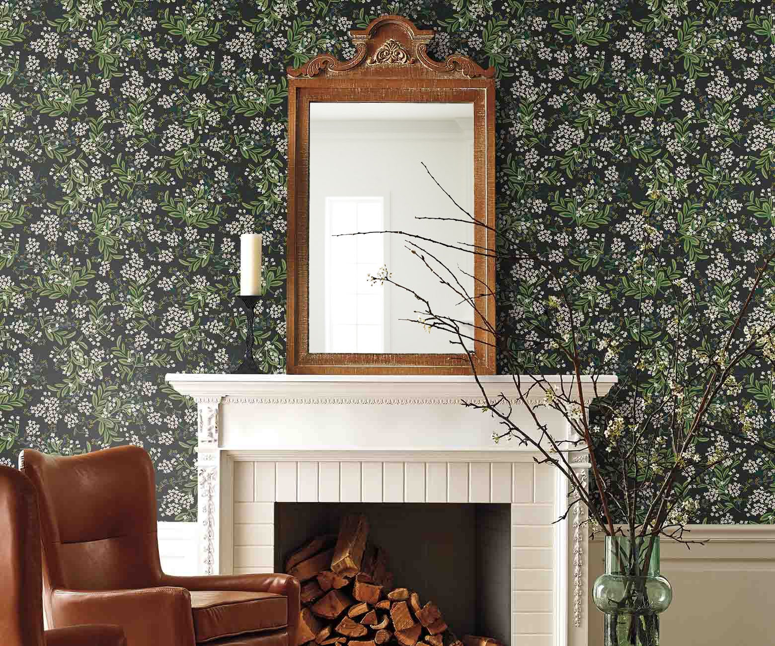 Cornflower Wallpaper - Black - Image 4