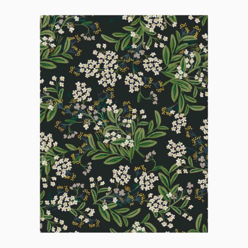 Cornflower Wallpaper Sample - Black