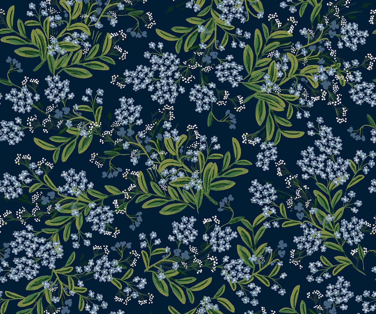 Cornflower Wallpaper - Navy - Image 2