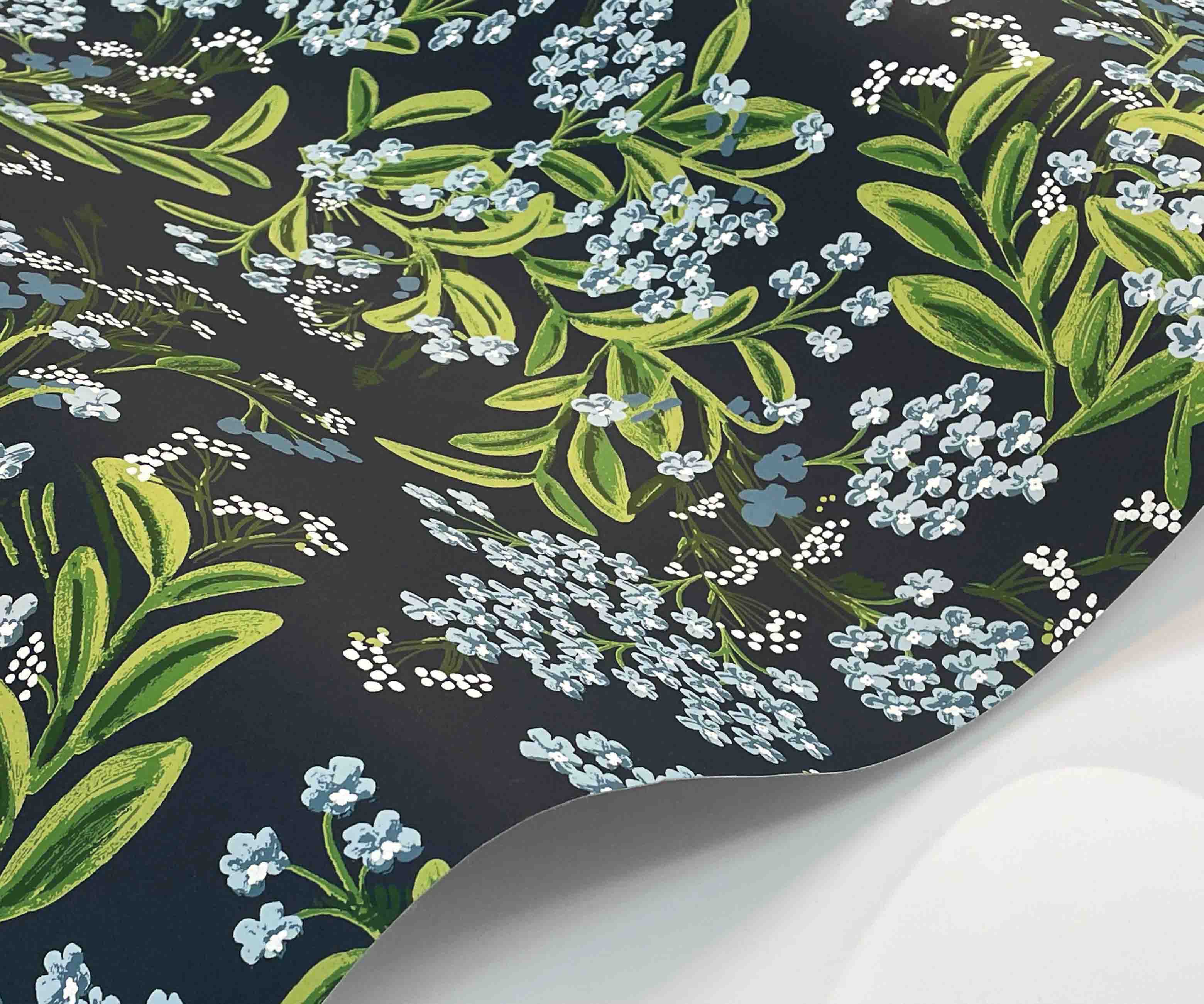 Cornflower Wallpaper Sample - Navy - Image 2