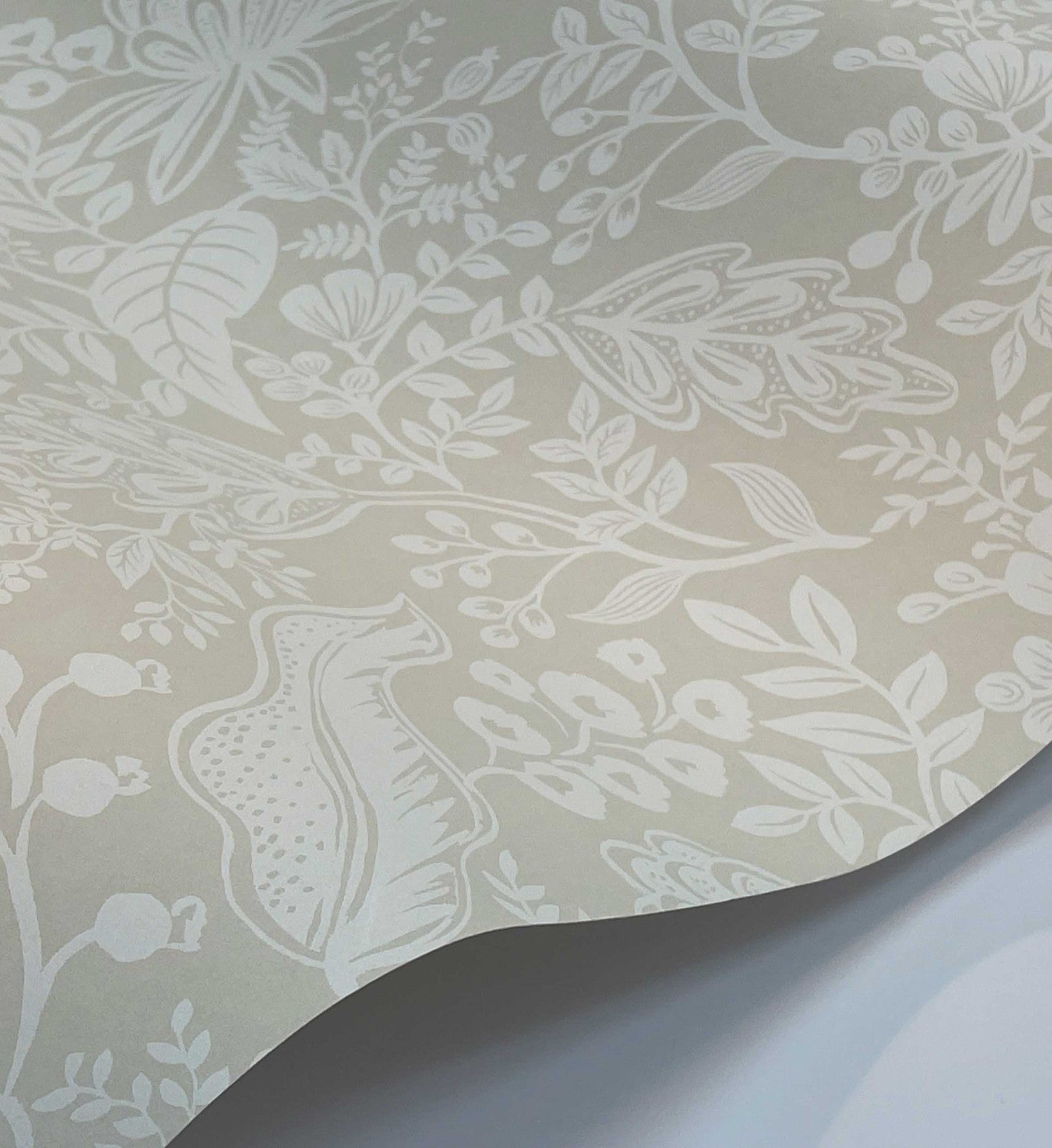 Pomegranate Wallpaper - Beige & White - Image 4