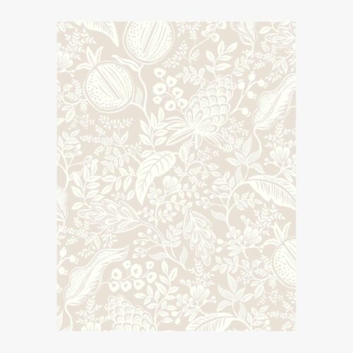 Pomegranate Wallpaper Sample - Beige & White
