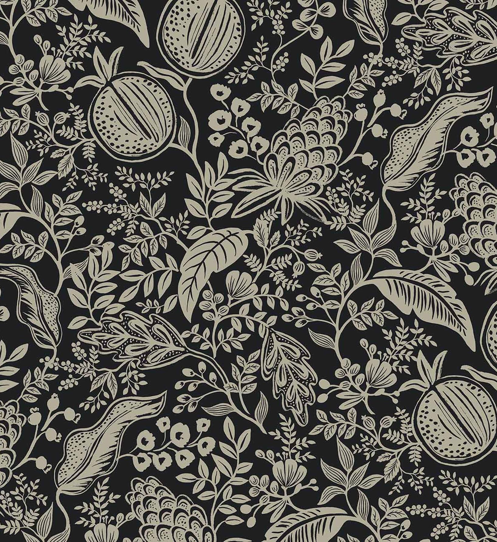 Pomegranate Wallpaper - Black & Linen - Image 3
