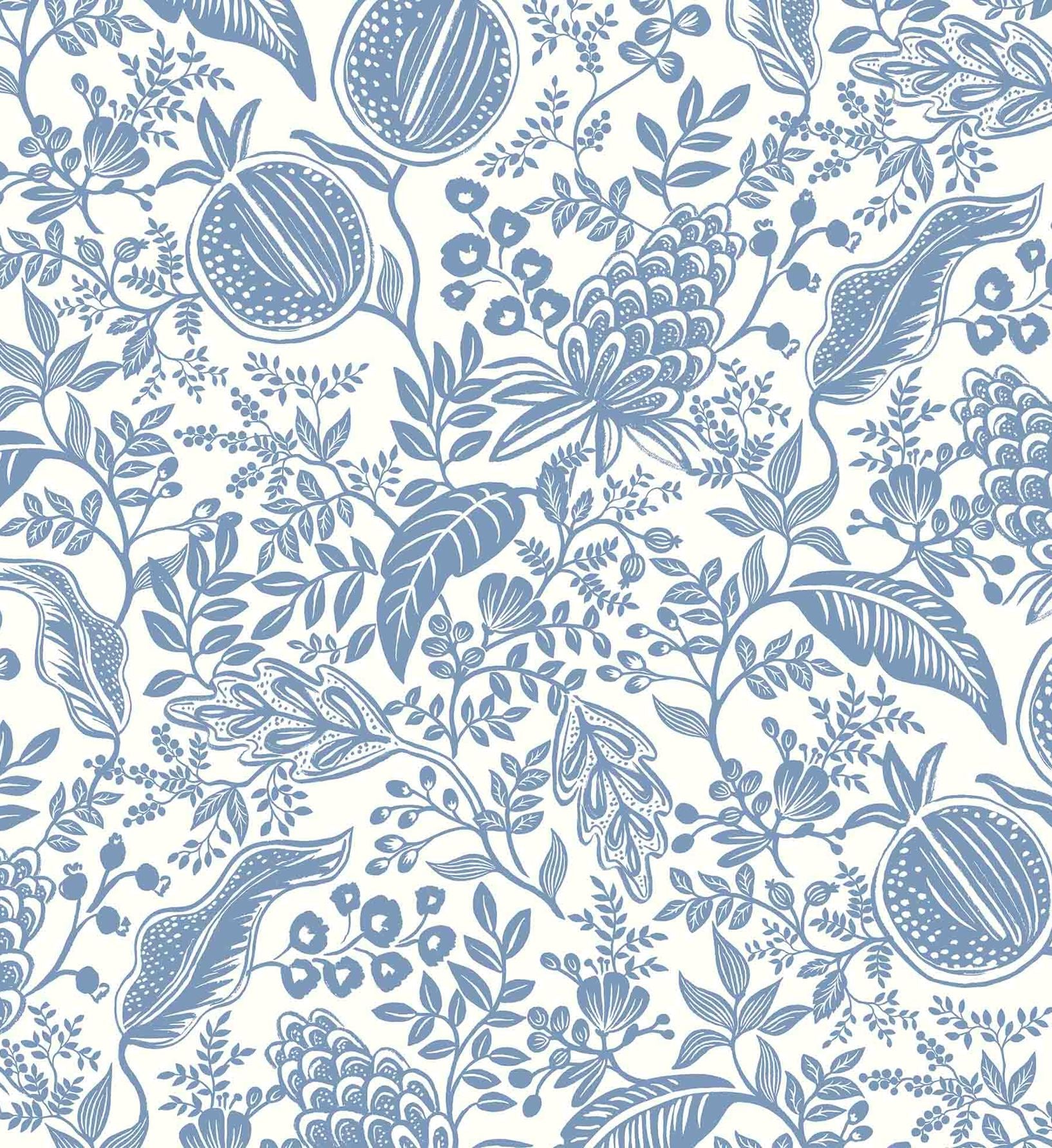Pomegranate Wallpaper - White & Blue - Image 3