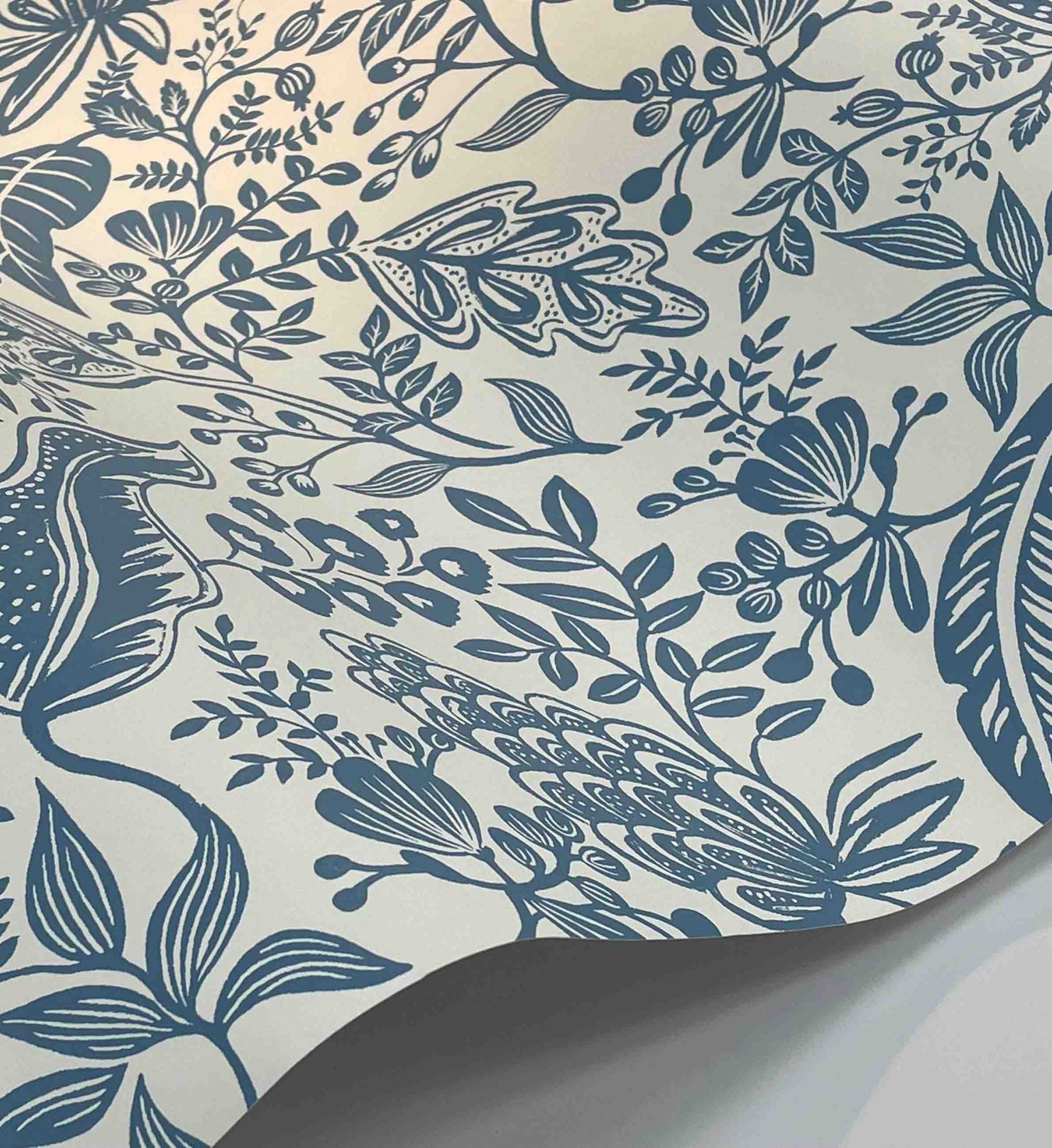 Pomegranate Wallpaper - White & Blue - Image 4