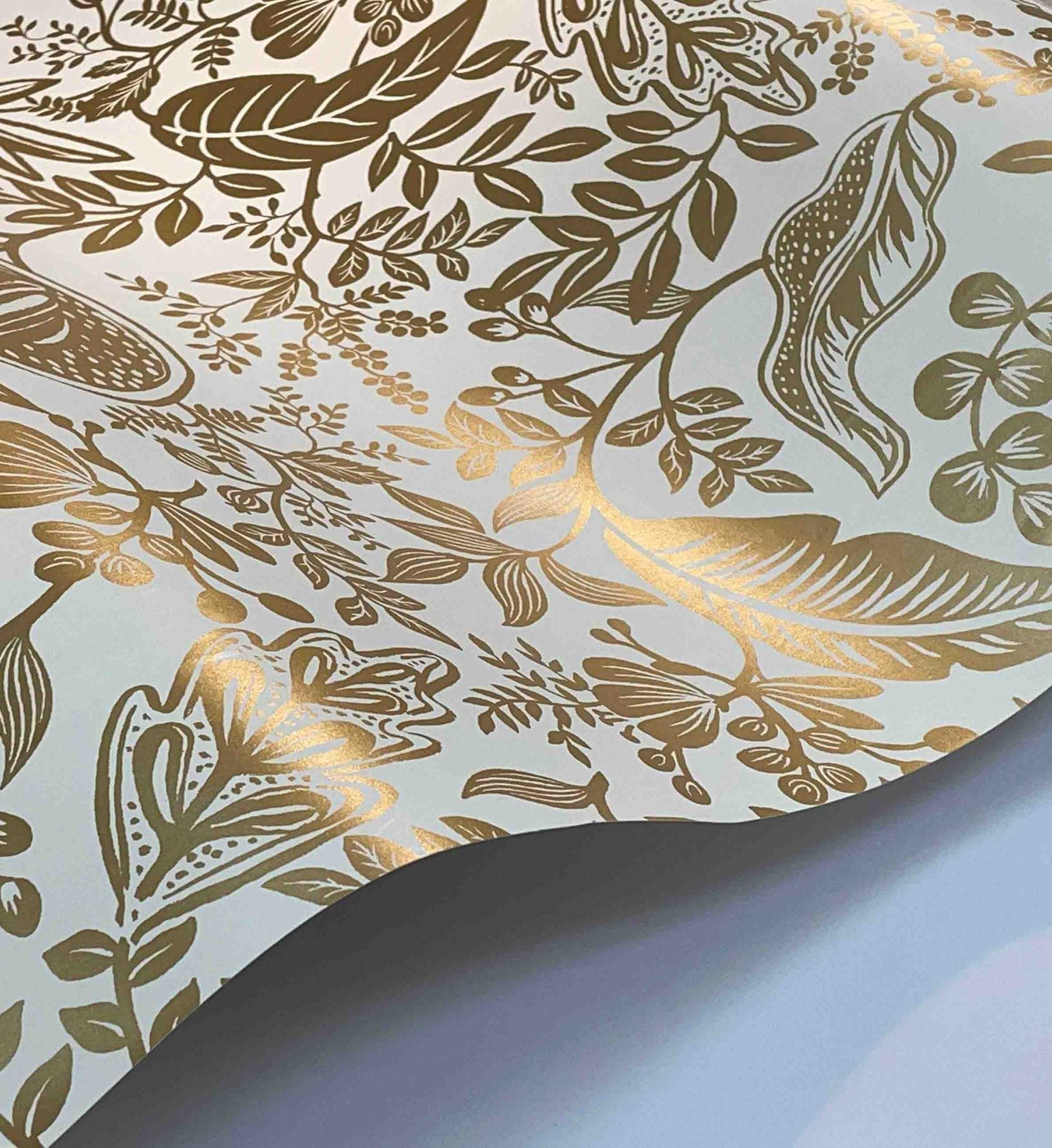 Pomegranate Wallpaper - White & Metallic Gold - Image 4