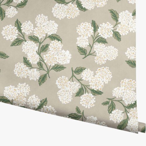 Hydrangea Wallpaper - Linen