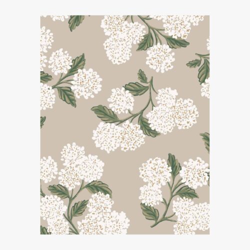 Hydrangea Wallpaper Sample - Linen