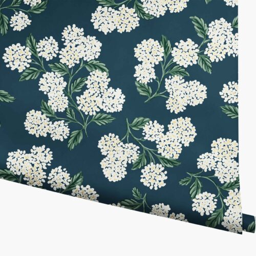 Hydrangea Wallpaper - Teal