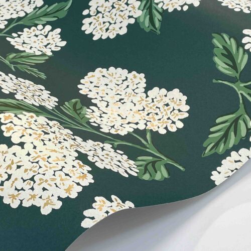 Alternative view of Hydrangea Wallpaper Sample - Teal