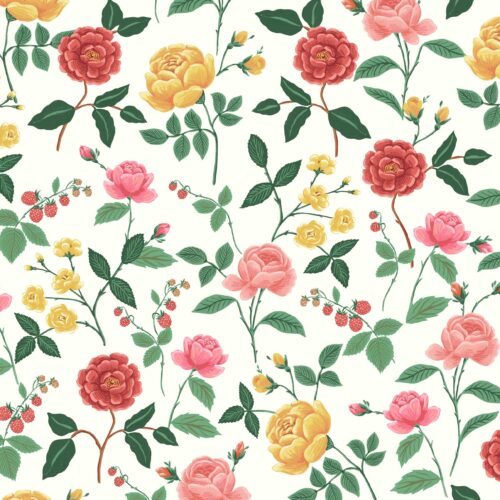 Alternative view of Roses Wallpaper - White & Blush