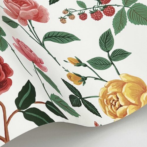 Alternative view of Roses Wallpaper Sample - White & Blush