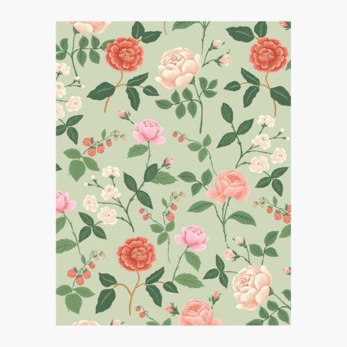 Roses Wallpaper Sample - Mint