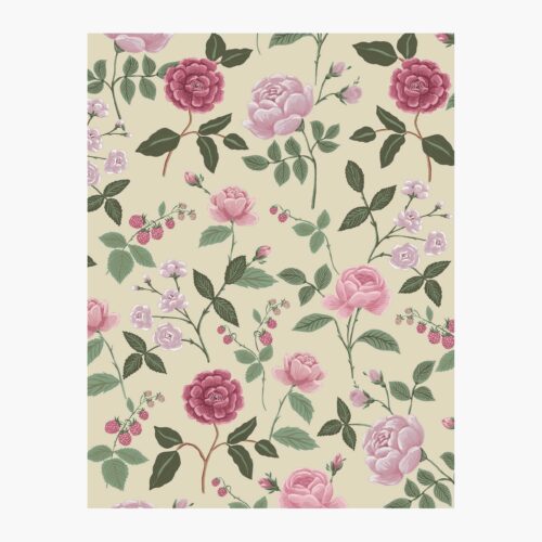Roses Wallpaper Sample - Linen