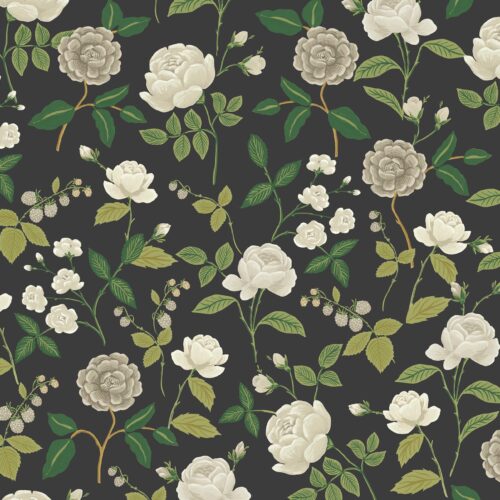 Alternative view of Roses Wallpaper - Black