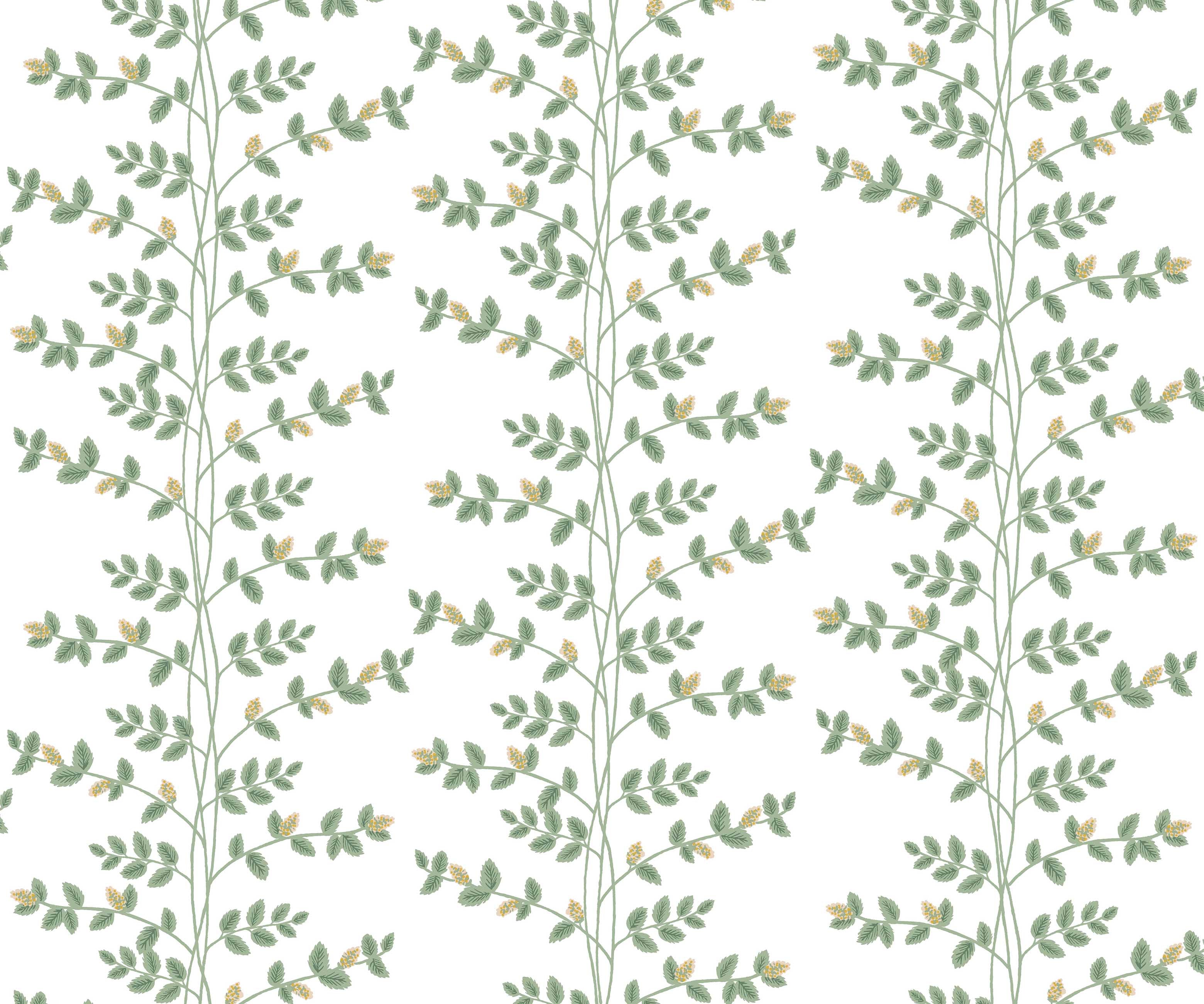 Climbing Vines Wallpaper - White & Metallic Gold - Image 3