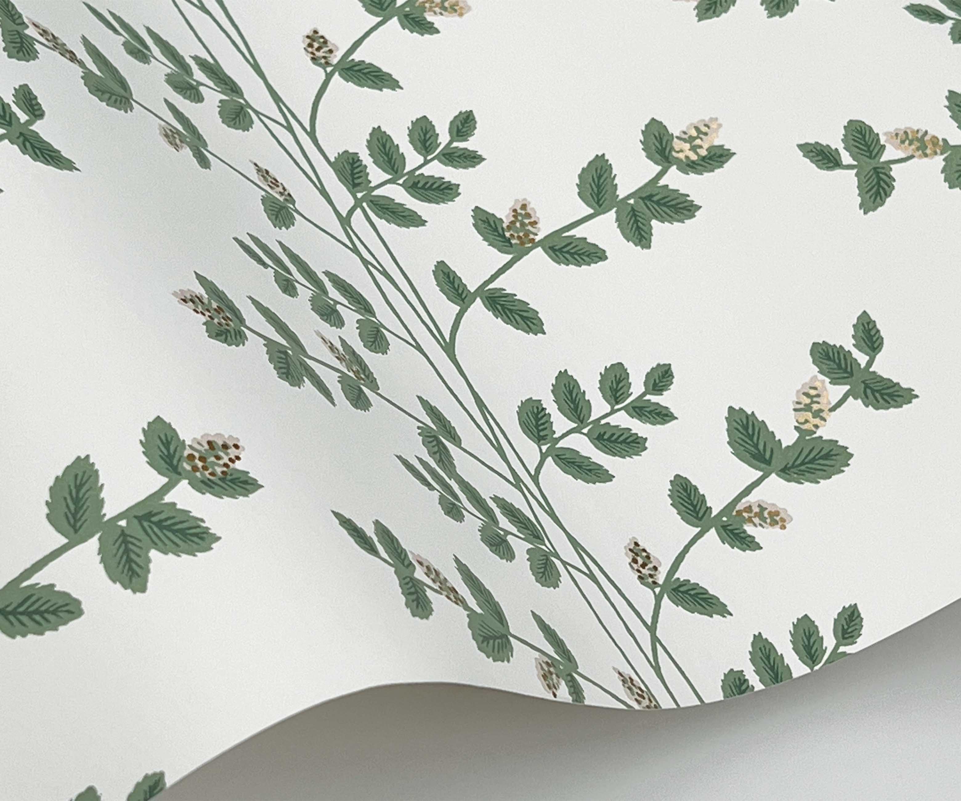 Climbing Vines Wallpaper - White & Metallic Gold - Image 4