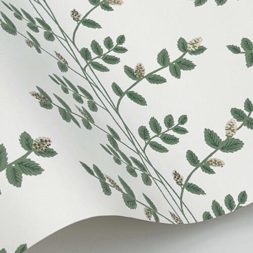 Alternative view of Climbing Vines Wallpaper Sample - White & Metallic Gold